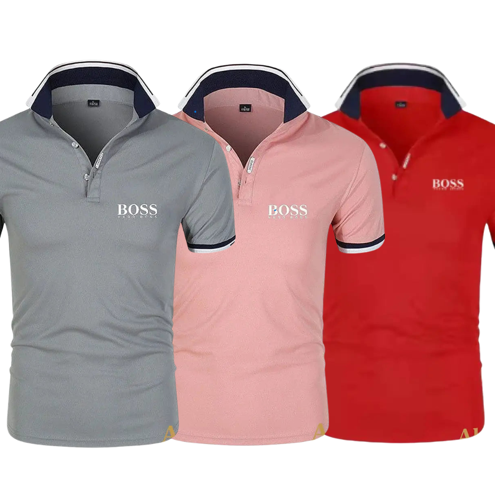 Kit Luxus-Shirt mit Polokragen (1 kaufen, 3 gratis bekommen)