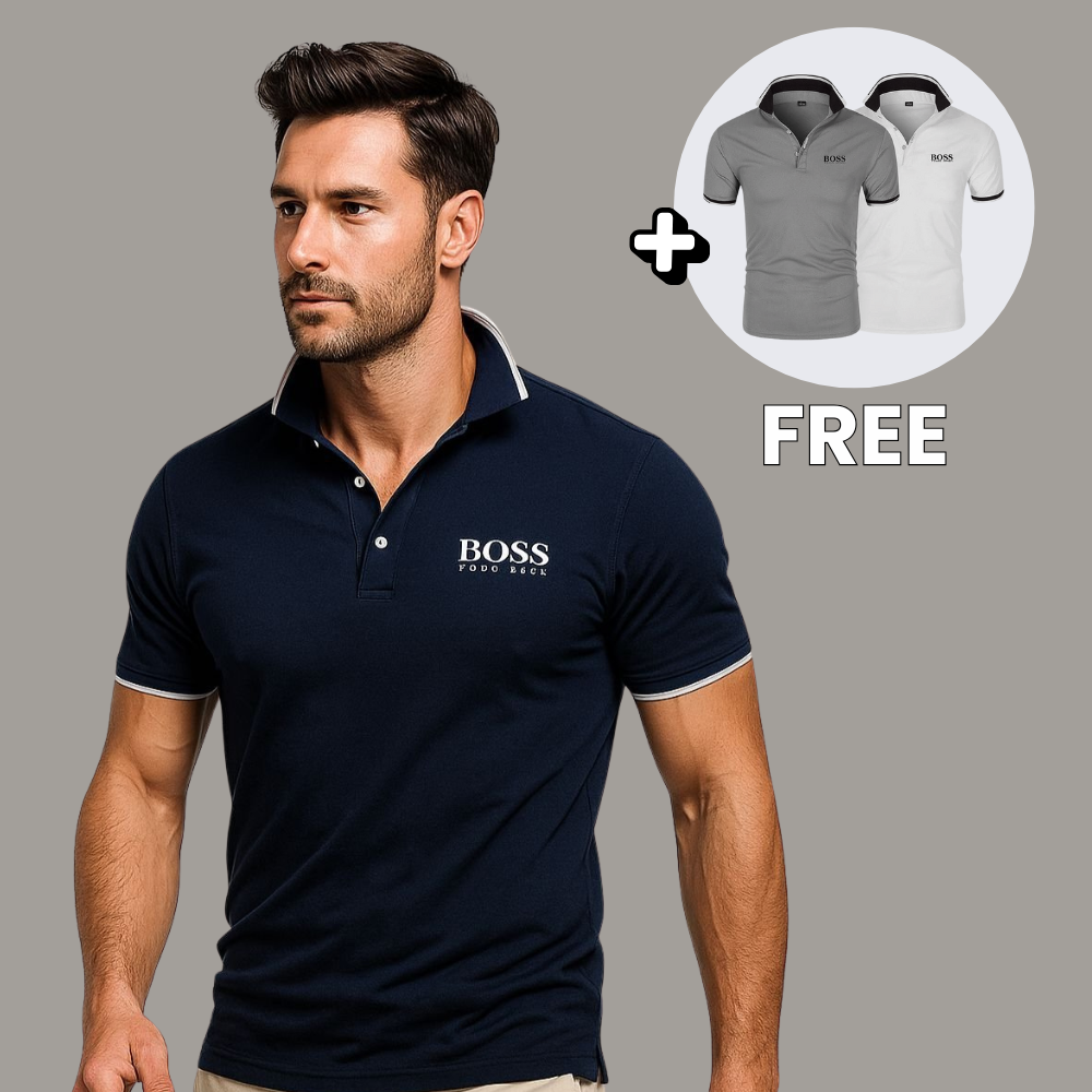 Kit Luxus-Shirt mit Polokragen (1 kaufen, 3 gratis bekommen)