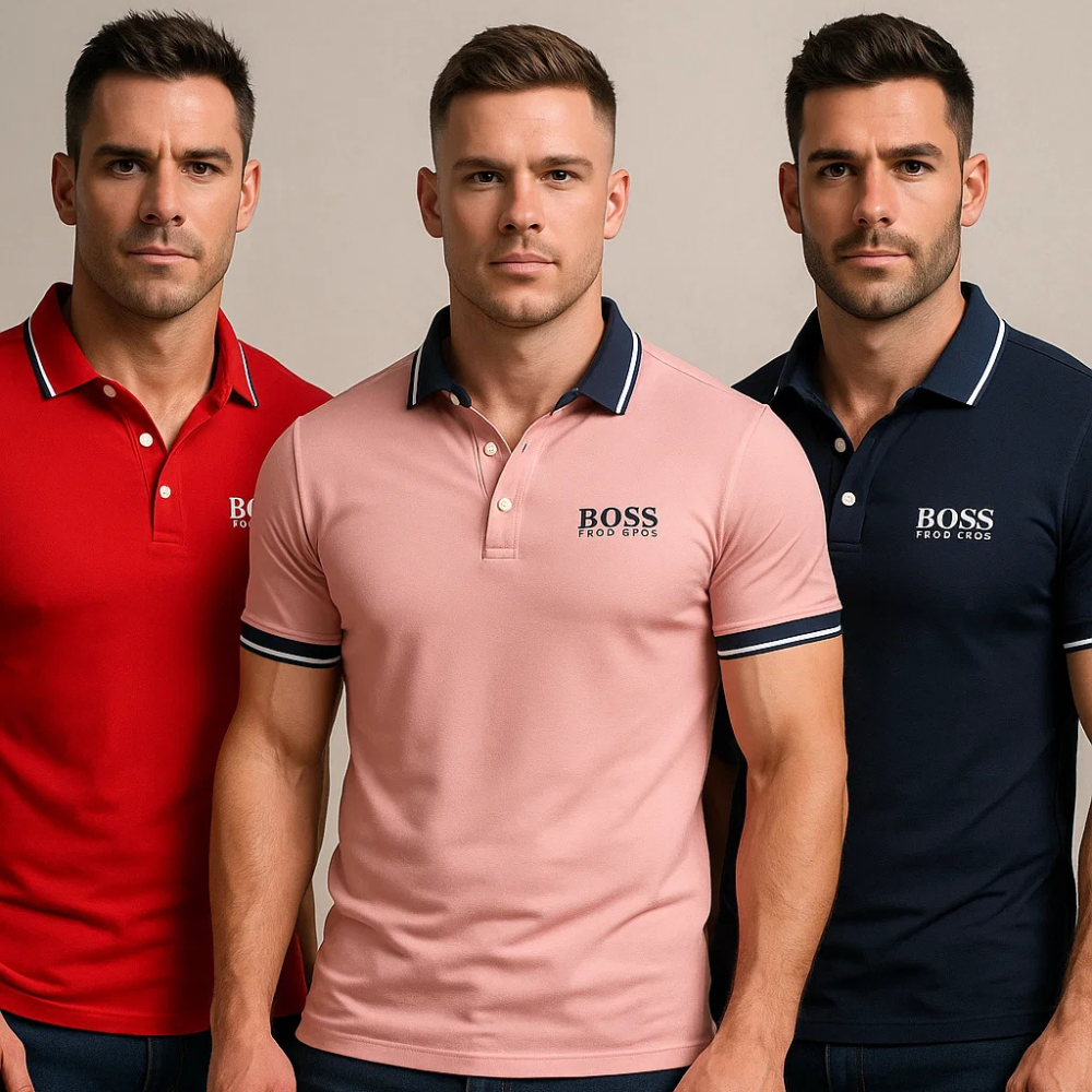 Kit Luxus-Shirt mit Polokragen (1 kaufen, 3 gratis bekommen)