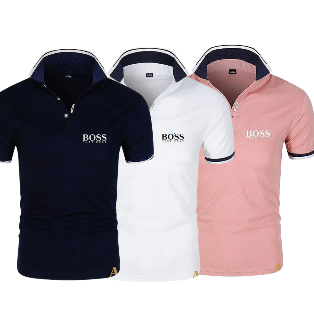 Kit Luxus-Shirt mit Polokragen (1 kaufen, 3 gratis bekommen)