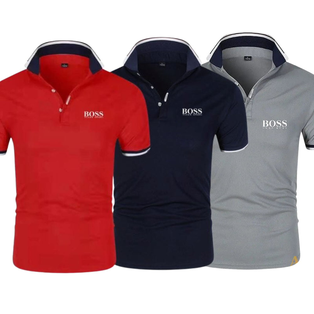 Kit Luxus-Shirt mit Polokragen (1 kaufen, 3 gratis bekommen)