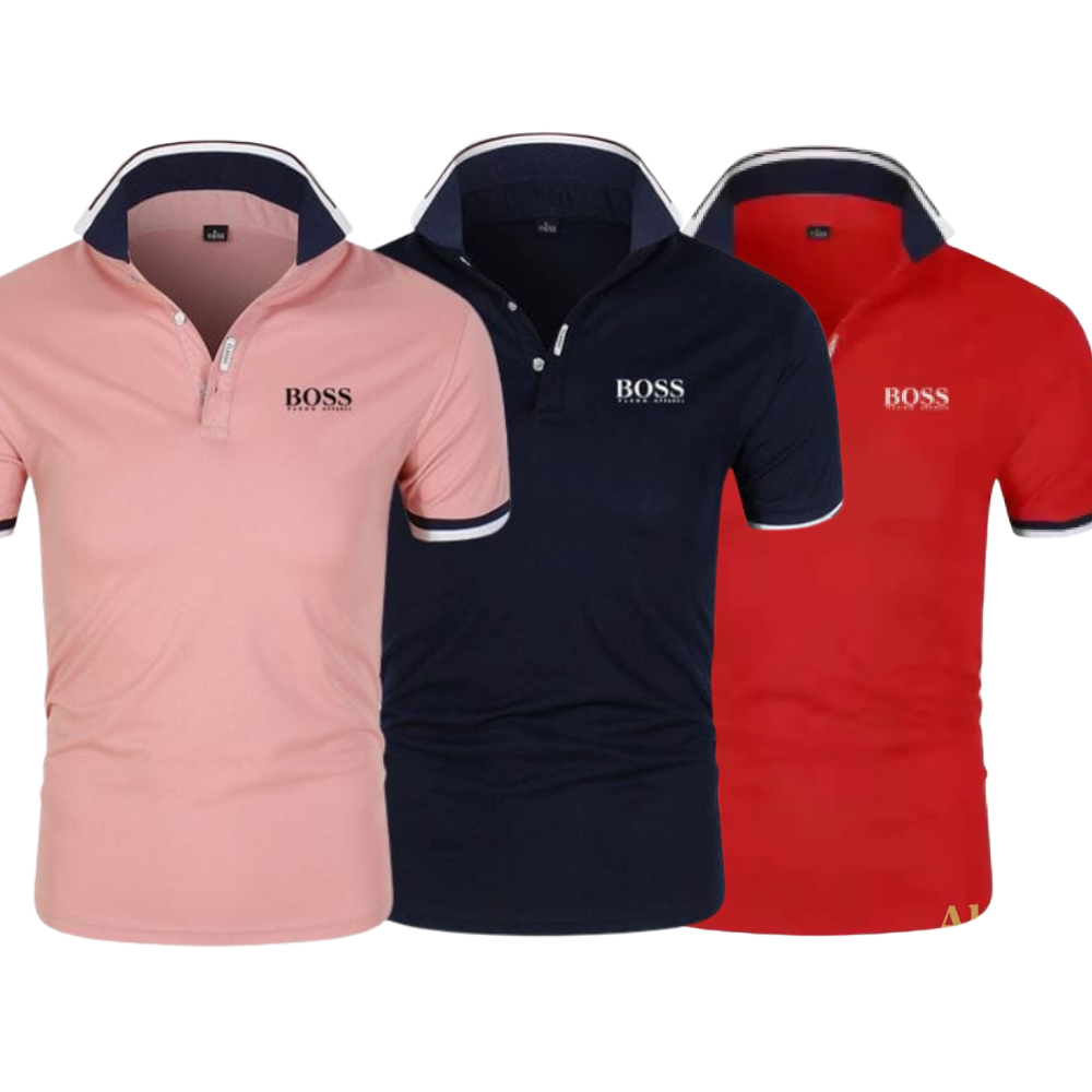 Kit Luxus-Shirt mit Polokragen (1 kaufen, 3 gratis bekommen)