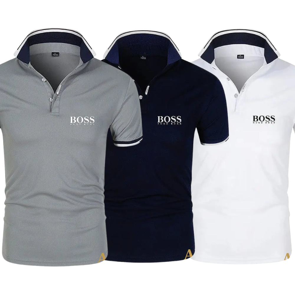 Kit Luxus-Shirt mit Polokragen (1 kaufen, 3 gratis bekommen)